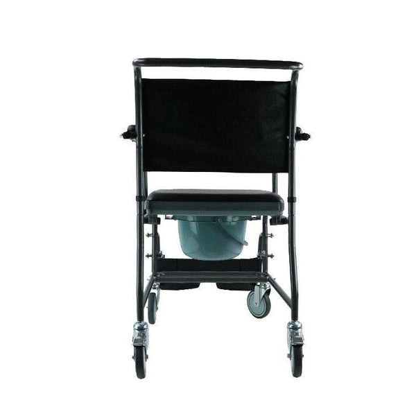 Mobile Steel Commode with Wheels