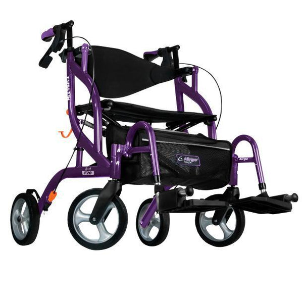 Airgo Fusion F20 Side-Folding Rollator & Transport Chair