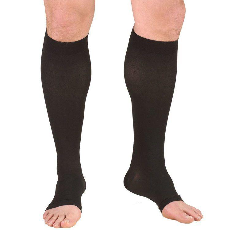 Truform Classic Medical Thigh High Open Toe Compression Socks - 20-30m –