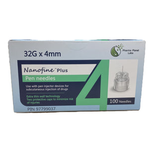 4mm 32G Nanofine Plus Universal Insulin Pen Needles for Injection 100/bc-Medical Clinic Supplies-Amazon-capitalmedicalsupply.ca