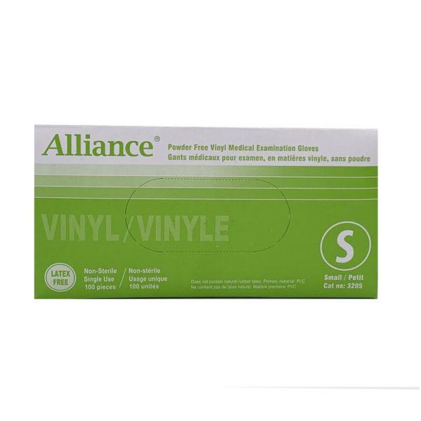 Alliance Vinyl Gloves Powder free, 100/bx-PPE-Medline-Small-capitalmedicalsupply.ca