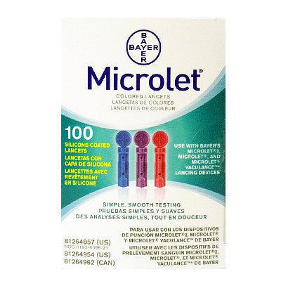 BAYER - MICROLET® Lancet-Lancing Devices-Cardinal Health Canada-6586C - 100 each/box-capitalmedicalsupply.ca