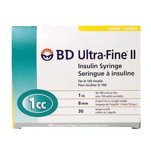 BD UltraFine II Syringe, 1CC 8mm 30G, 100/bx-Medical Clinic Supplies-Cardinal Health-capitalmedicalsupply.ca