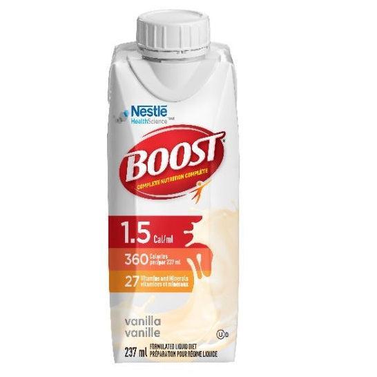 BOOST 1.5 PLUS Calories Oral Supplement, Tetra Brik Pack, 24x237ml-Nutrition-Cardinal Health-Vanilla-capitalmedicalsupply.ca