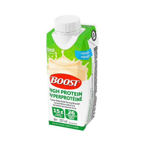 BOOST High Protein, Tetra Prisma Pack, 237mL x 24each/case-Nutrition-Boost-Vanilla-capitalmedicalsupply.ca