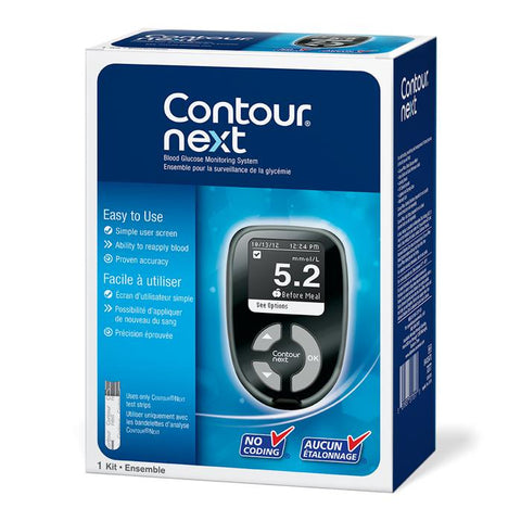 Bayer Contour Next Blood Glucose Meter 1EA/BX-Blood Glucose Meters-Cardinal Health Canada-capitalmedicalsupply.ca