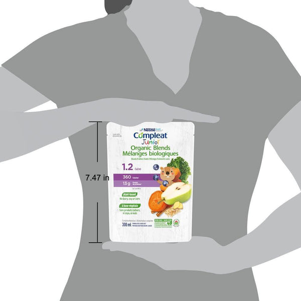 COMPLEAT JUNIOR ORGANIC BLENDS 1.2, 300mL x 24pouch/case-Enteral Feeding-Cardinal Health Canada-12355987 | Pediatric Organic Blend 300ml (24 each/case)-capitalmedicalsupply.ca