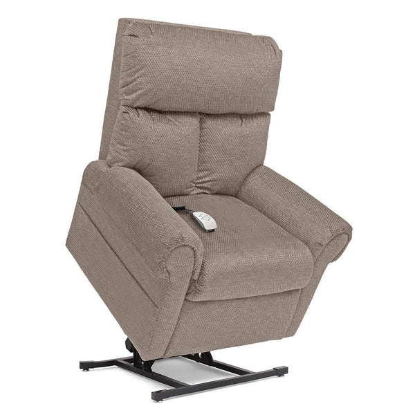 Elegance LC450C - 3 Position | Removable & Adjustable Back Upholstery | Total Comfort Seat-Lift Chair-Pride Mobility-Stone-Medium-Foot Rest Extension-capitalmedicalsupply.ca