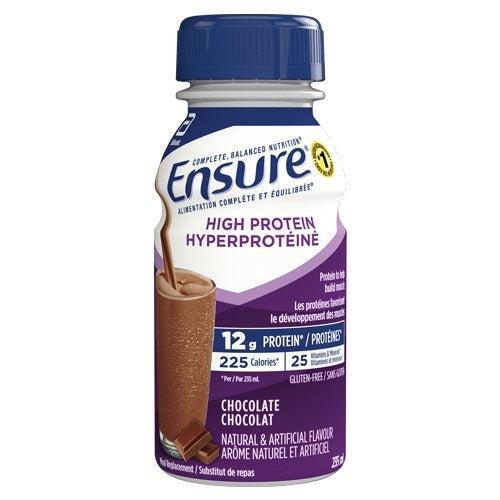 Ensure® High Protein 12g Nutritional Formula, 16 Bottles x 235mL-Nutrition-Cardinal Health-Chocolate-capitalmedicalsupply.ca