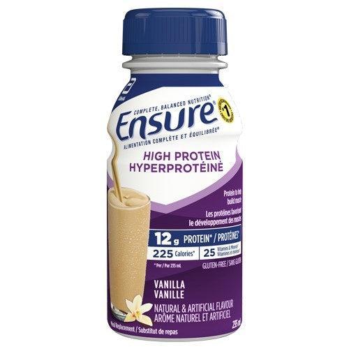 Ensure® High Protein 12g Nutritional Formula, 16 Bottles x 235mL-Nutrition-Cardinal Health-Vanilla-capitalmedicalsupply.ca