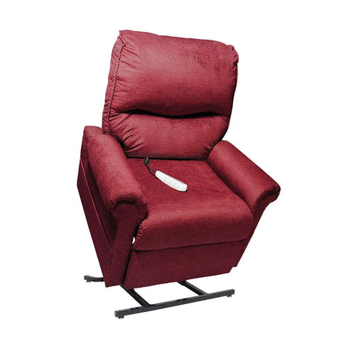 Essential LC102 Petite / LC106 Medium - 3 position, dual pocket storage and easy to use to-button remote-Lift Chair-Pride Mobility-Cloud 9 Black Cherry-Super Petite-capitalmedicalsupply.ca