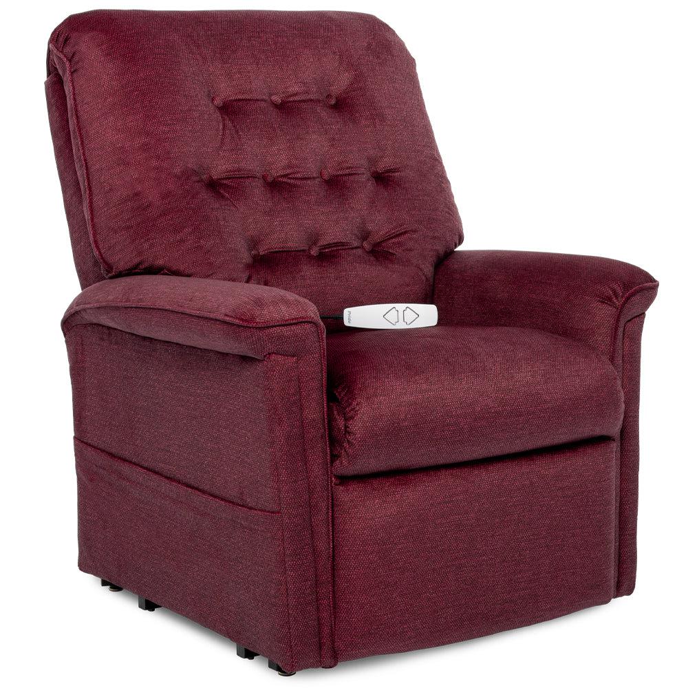 Heritage LC358 - 3 Position | Premium Fabric & Wireless Remote Options | Standard Footrest Extension-Lift Chair-Pride Mobility-Cloud 9 Black Cherry-Small-NONE-capitalmedicalsupply.ca