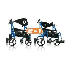 Hugo Navigator Side-Folding Rolling Walker & Transport Chair