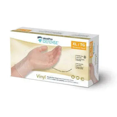 MedPro Defense Vinyl Powder-Free Exam Gloves 100/BX-PPE-Cardinal Health-EXTRA-LARGE-capitalmedicalsupply.ca