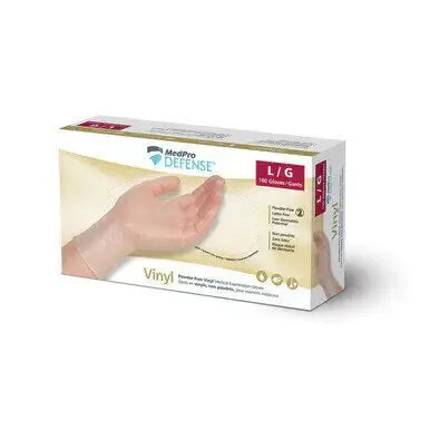 MedPro Defense Vinyl Powder-Free Exam Gloves 100/BX-PPE-Cardinal Health-LARGE-capitalmedicalsupply.ca