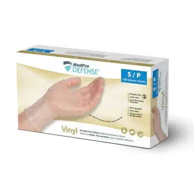 MedPro Defense Vinyl Powder-Free Exam Gloves 100/BX-PPE-Cardinal Health-SMALL-capitalmedicalsupply.ca