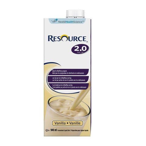Nestle Resource 2.0 946ml Vanilla 12ea/Case-Nutrition-Cardinal Health-capitalmedicalsupply.ca