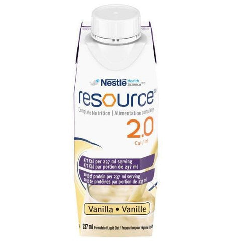 Nestle Resource 2.0 Tetra Brik Pack 237ml Vanilla 24ea/Case-Nutrition-Cardinal Health-capitalmedicalsupply.ca