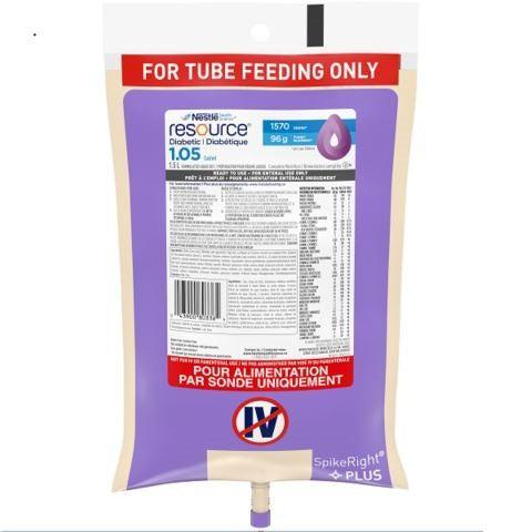 Nestle Resource Diabetic 1.05 High Protein Formula Vanilla-Nutrition-Cardinal Health-250 ml (24ea/Case)-capitalmedicalsupply.ca