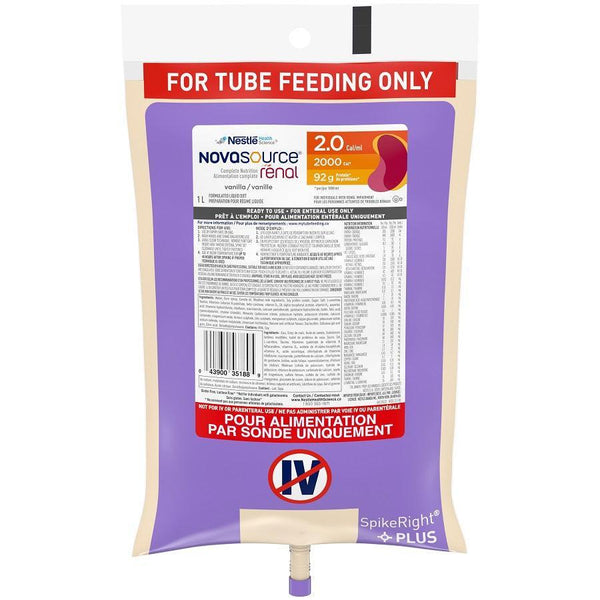 Novasource Renal Formula-Nutrition-Cardinal Health Canada-Tetra Prisma Vanilla 24 x 237ml-capitalmedicalsupply.ca