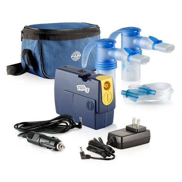 PARI, Trek S Nebulizer with LC Sprint. Multi-voltage AC Adapter & 12v Adaptor (no battery)