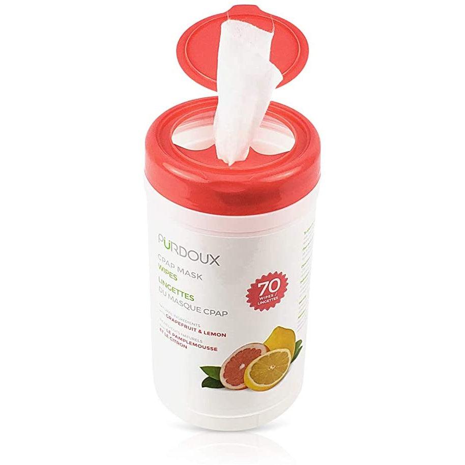 Purdoux Grapefruit & Lemon CPAP Mask Wipes-CPAP Cleaning-Purdoux-capitalmedicalsupply.ca