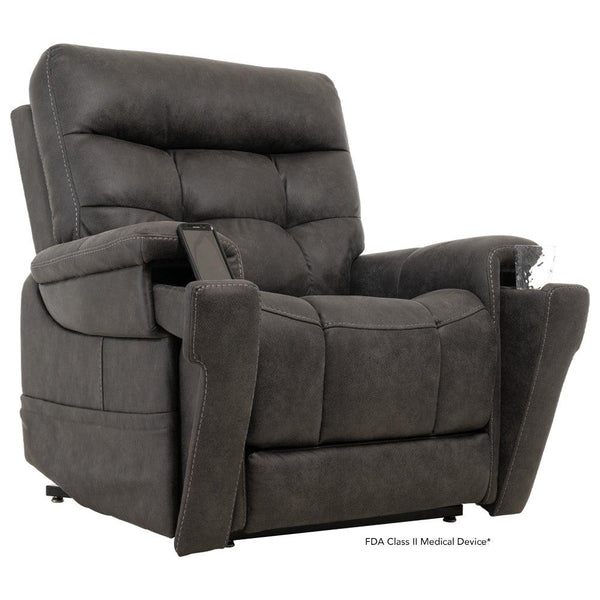Radiance PLR3955 - Deep Recline Position | Heat System | Memory Remote | Wireless Charger & Cup-Holder-Lift Chair-Pride Mobility-Canyon Steel-Petite/Wide-capitalmedicalsupply.ca