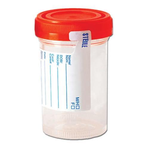Specimen Container, 60mL Clear, Sterile w/o Ring cap-Medical Supplies-Best Buy-90mL-capitalmedicalsupply.ca