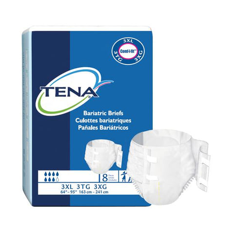 TENA Bariatric Briefs, 2XL (4pk/case)-Incontinence-Tena-capitalmedicalsupply.ca
