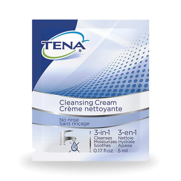 TENA Pro-Skin Cleansing Cream (No Rinse)-Incontinence-Cardinal Health-Scented-Foil packet (5 mL) 500/case-capitalmedicalsupply.ca