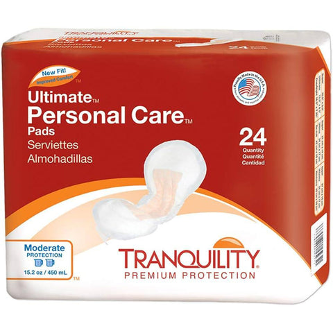Tranquility Personal Care Pads-Incontinence Aids-Tranquility-Super 10.5" x 5.5"-Bag x 24 units-capitalmedicalsupply.ca
