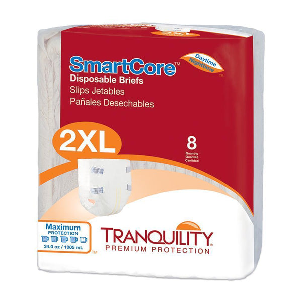 Tranquility SmartCore Disposable Brief-Incontinence Aids-Quality Life-XXL: 60" - 80" Bag x 8 units-capitalmedicalsupply.ca