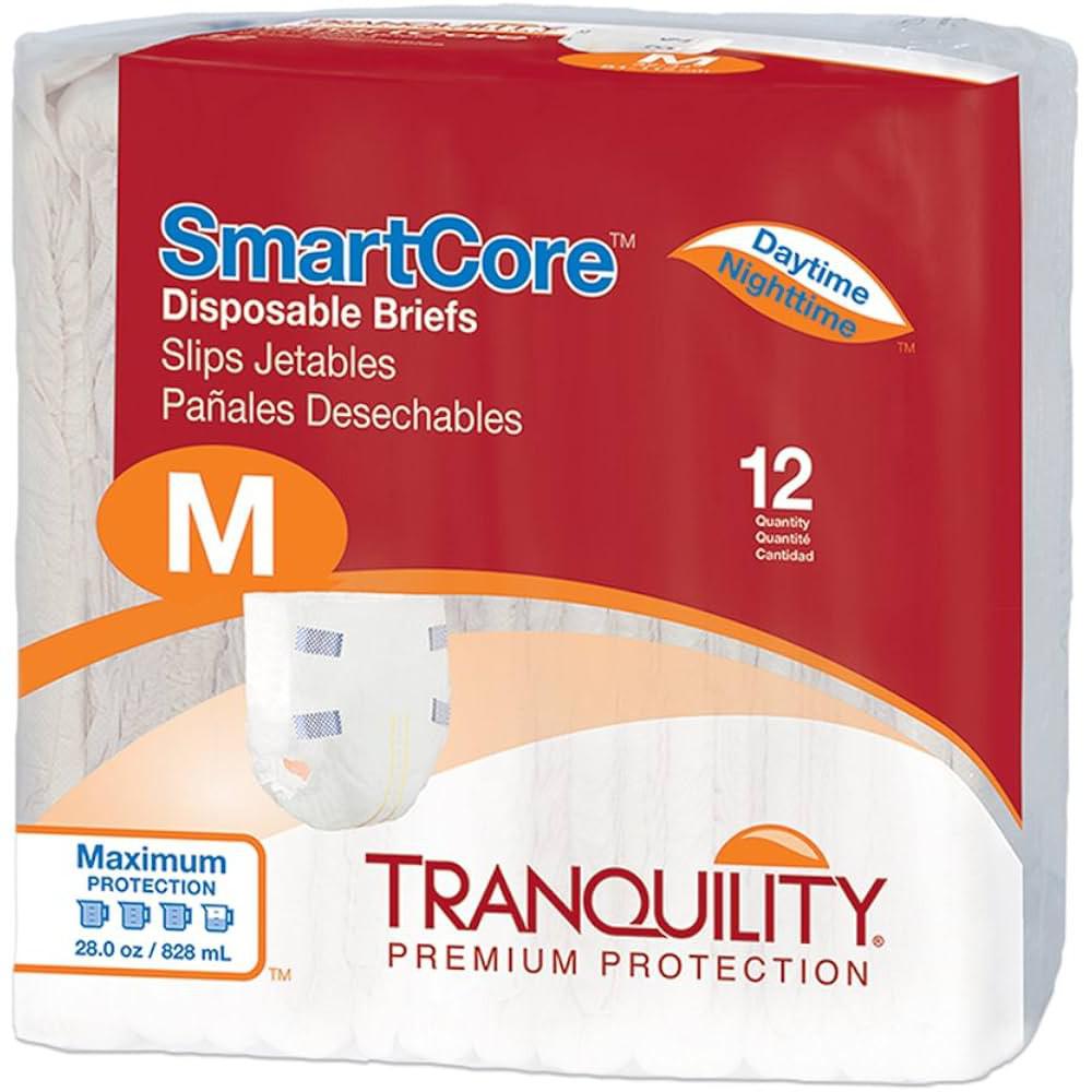 Tranquility SmartCore® Brief-Incontinence Aids-Tranquility-S: 24" - 32" Bag x 10 units-capitalmedicalsupply.ca
