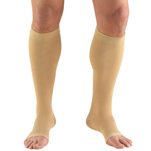 Truform Classic Medical Below Knee Open-Toe Compression Socks - 30-40mmhg