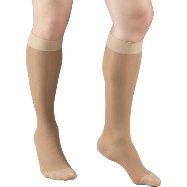 Truform Ladies' Sheer Lites Knee-High Compression Stockings - 15-20mmhg