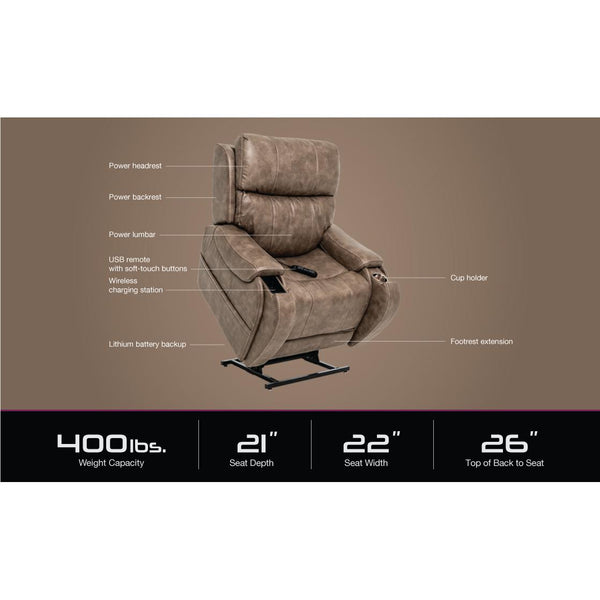 VivaLift!® Atlas Plus 2 - PLR-2985**-Lift Chair-Pride Mobility-Walnut-capitalmedicalsupply.ca