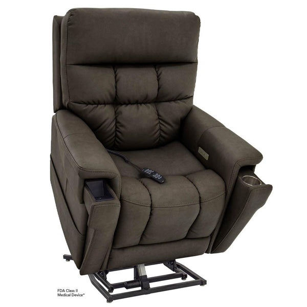 Vivalift Ultra PLR4955 - Weightless Tilt Position | Heat & Massage | Memory Remote | Wireless Charger & Cup-Holder-Lift Chair-Pride Mobility-Capriccio Smoke-Large-capitalmedicalsupply.ca