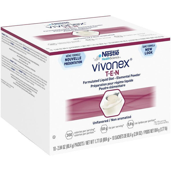 Vivonex® T.E.N Powdered Elemental Formula, Unflavored, 80.4gm, case of 60-Nutrition-Cardinal-capitalmedicalsupply.ca
