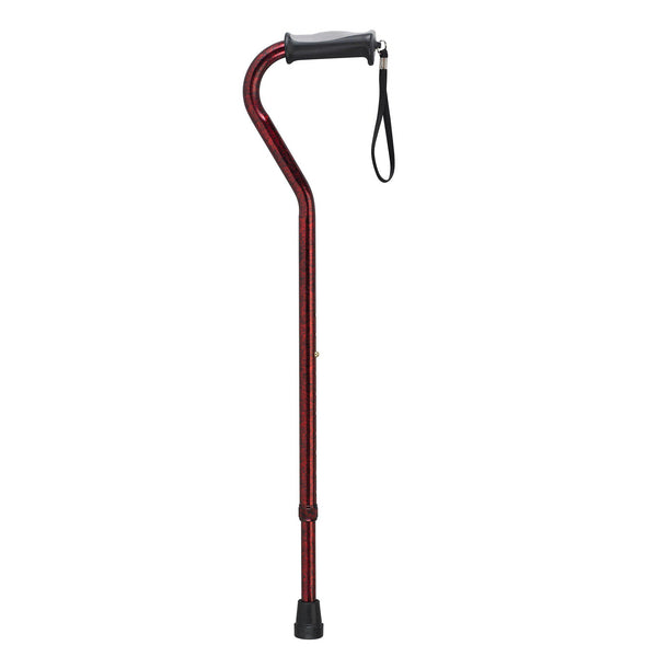Adjustable Height Offset Handle Cane with Gel Hand Grip