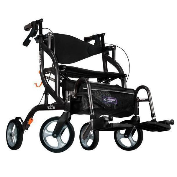 Airgo Fusion F18 Side-Folding Rollator & Transport Chair