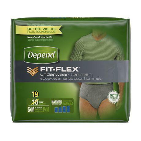 Depend Fit-Flex Underwear for Men Large Maximum Absorbency 17 CT – URS  Pharmacy