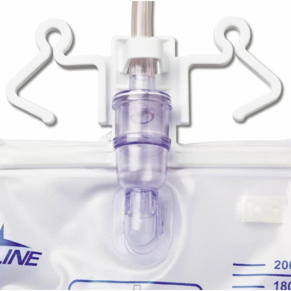 Drainage Bag, 2000 mL, Anti-Reflux Device with Slide-Tap, 20/CASE