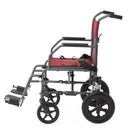 Medline Basic Aluminum Transport Chair with 12" Wheels