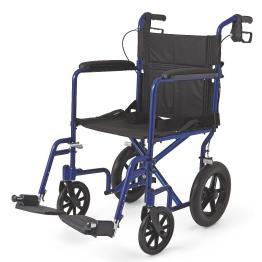 Medline Basic Aluminum Transport Chair with 12" Wheels