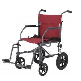 Medline Basic Aluminum Transport Chair with 12" Wheels