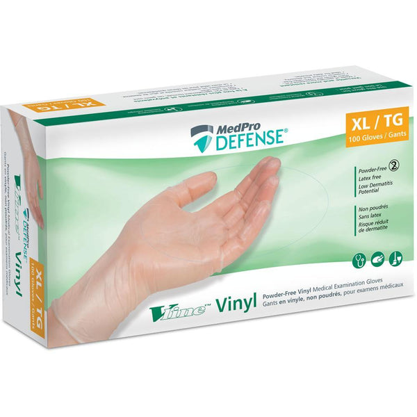 Medpro Defense® Vline™ Vinyl powder free Medical Examination Gloves