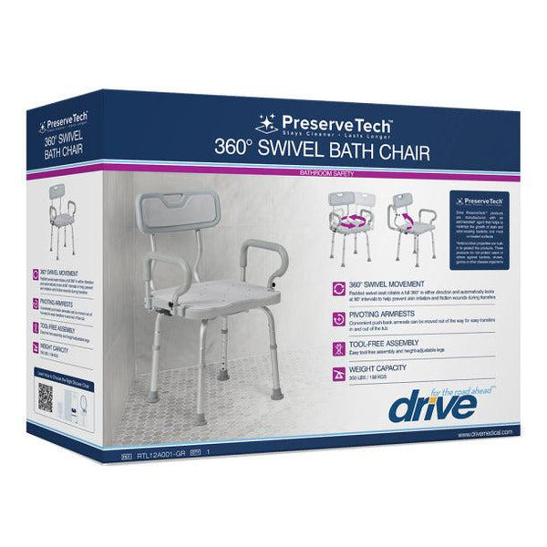 PreserveTech 360° Swivel Bath Chair-Bathroom Safety-Drive Medical-capitalmedicalsupply.ca