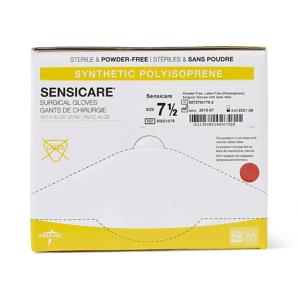 SensiCare Surgical Gloves with Aloe, 1 Box of 25pairs-Medical Clinic Supplies-Medical Mart-7.5-capitalmedicalsupply.ca