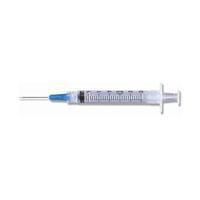 Terumo Hypodermic Syringe, With Ultra Thin Wall Needle Luer Lock 3cc, 25G X 1″, 100 ea/Box