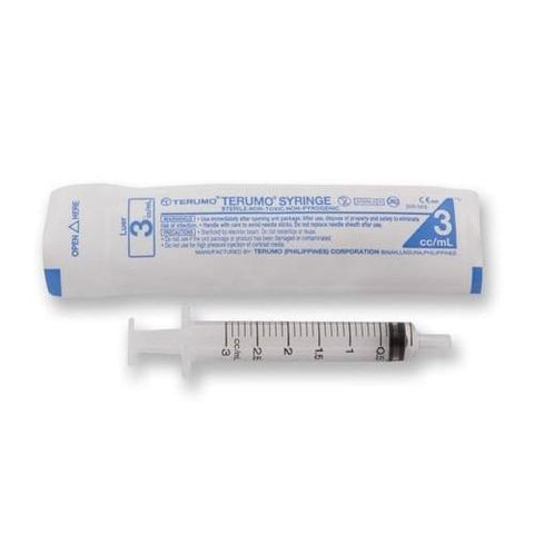 Terumo Hypodermic Syringe without needle 3cc, 0.1cc Graduation - Luer Slip